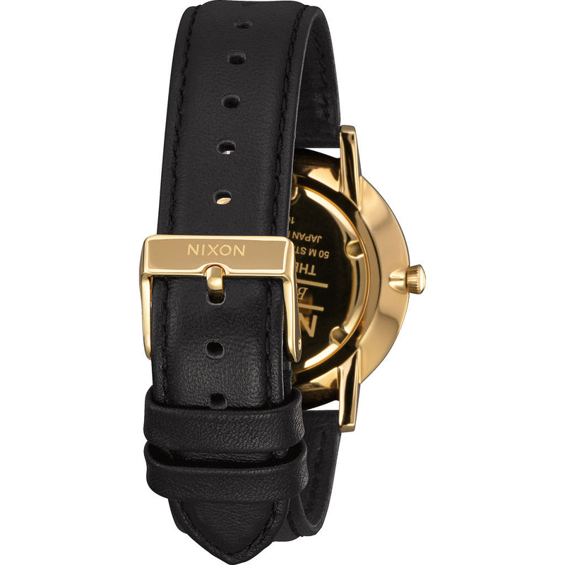Nixon Porter Leather Men's Watch | All Gold / Black