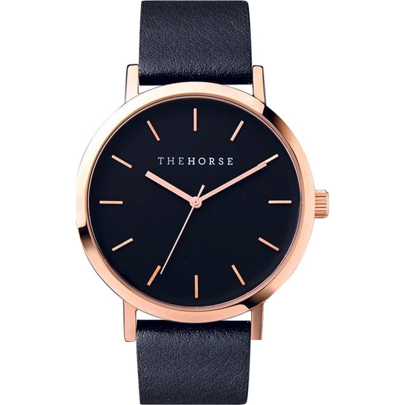 The Horse Original Polished Rose Gold Watch | Black ST0123-A11