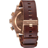 Nixon 48-20 Chrono Leather Men's Watch | Rose Gold / Gunmetal / Brown