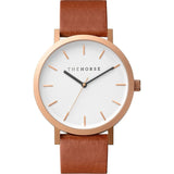The Horse Original Brushed Rose Gold Watch | Walnut ST0123-A5