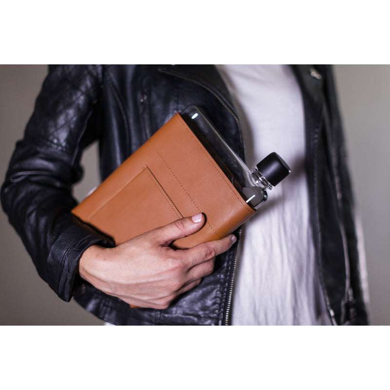 Memobottle A5 Water Bottle Sleeve | Premium Grain Leather