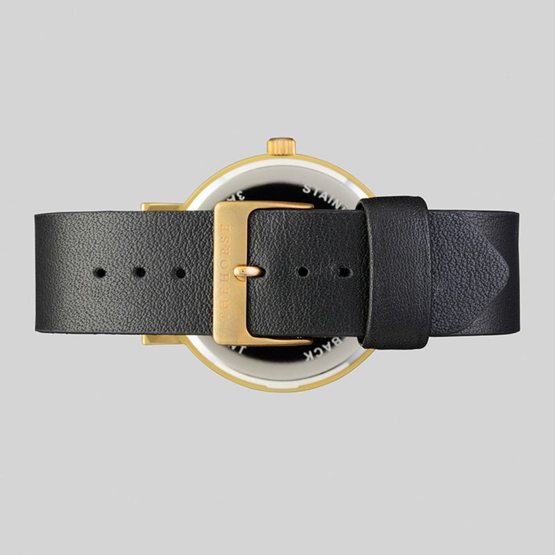 The Horse Original Brushed Gold Watch | Black ST0123-A7