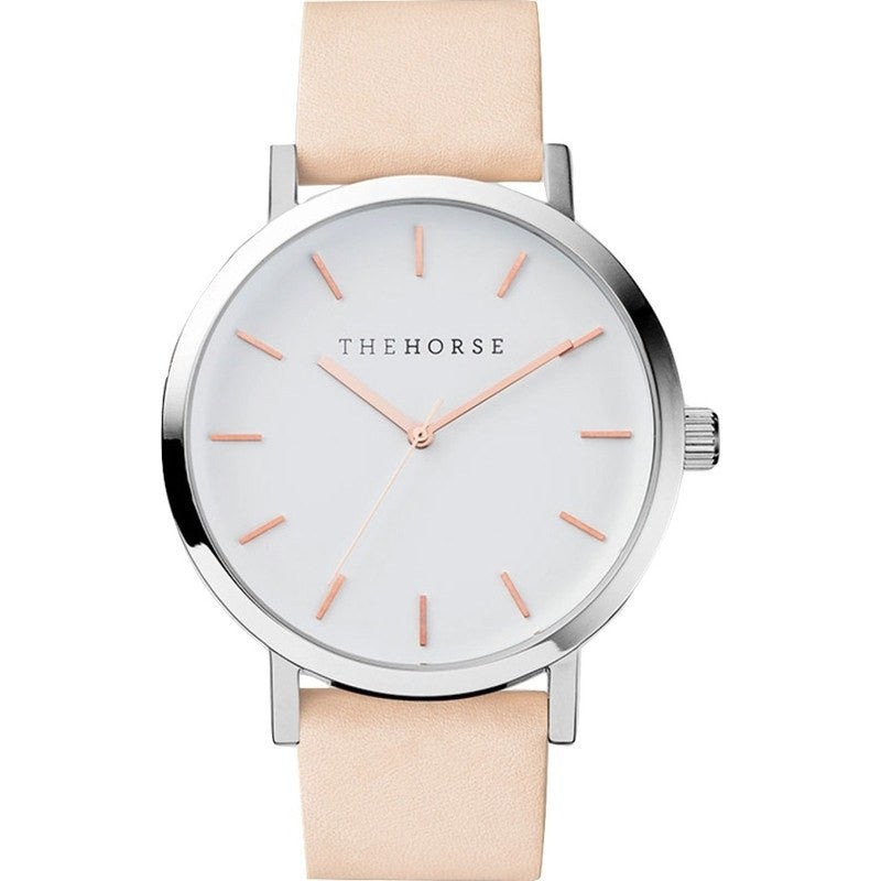 The Horse Original Polished Steel Watch | Vegetable Tan ST0123-A8