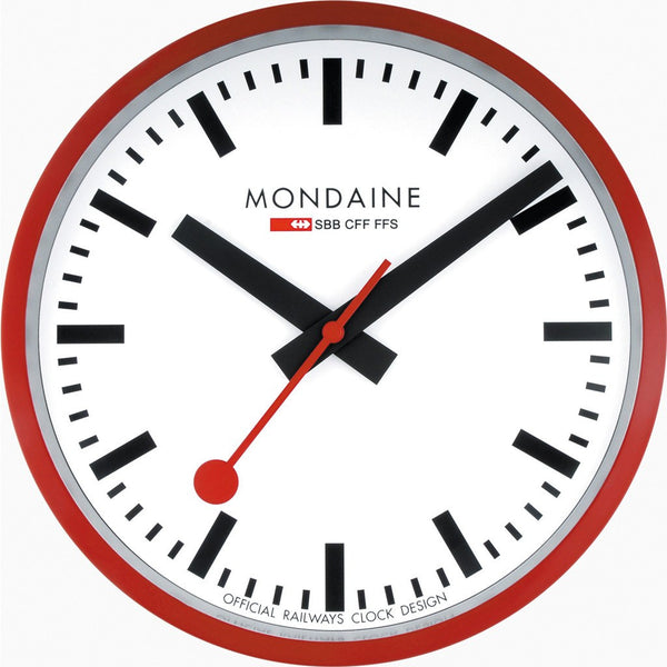 Mondaine Wall Clock | Red A990.CLOCK.11SBC