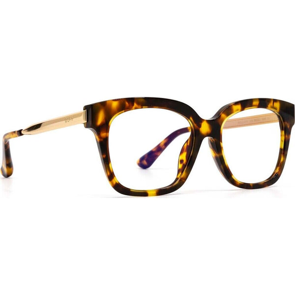 DIFF Eyewear Bella XS Blue Light Glasses | Amber Tortoise