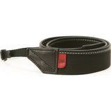 Artisan & Artist ACAM-900 Leather Piping Camera Strap | Black 