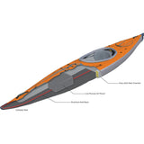 Advanced Elements AirFusion EVO Inflatable Kayak | Orange/Gray AE1042-O