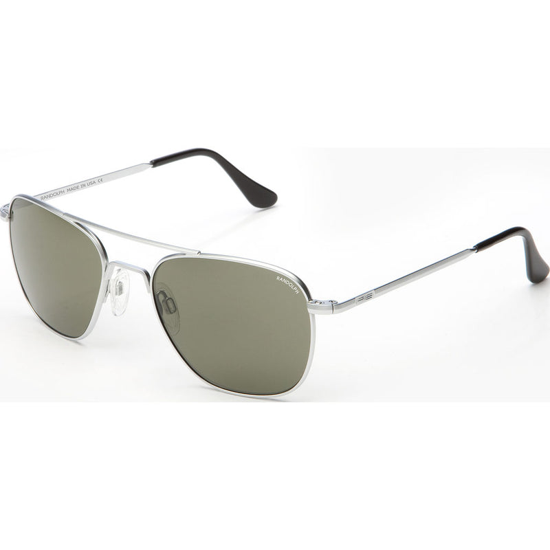 Randolph Engineering Aviator Matte Chrome Sunglasses | Gray Skull AR