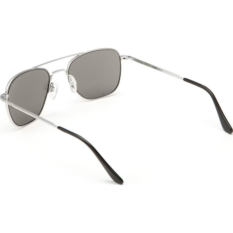 Randolph Engineering Aviator Matte Chrome Skull Sunglasses | Gray Polarized AR
