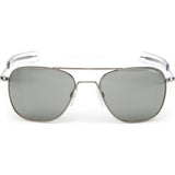 Randolph Engineering Aviator Bayonet Sunglasses | Gun Metal -Glass Silver Flash Polarized Mirror AR Af163 55m