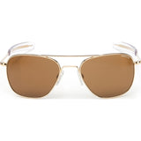 Randolph Engineering Aviator 23K Gold Plated Sunglasses | Tan PC Bayonet 52MM AF21612-PC