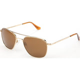 Randolph Engineering Aviator 23K Gold Plated Sunglasses | Tan Polarized Skull
