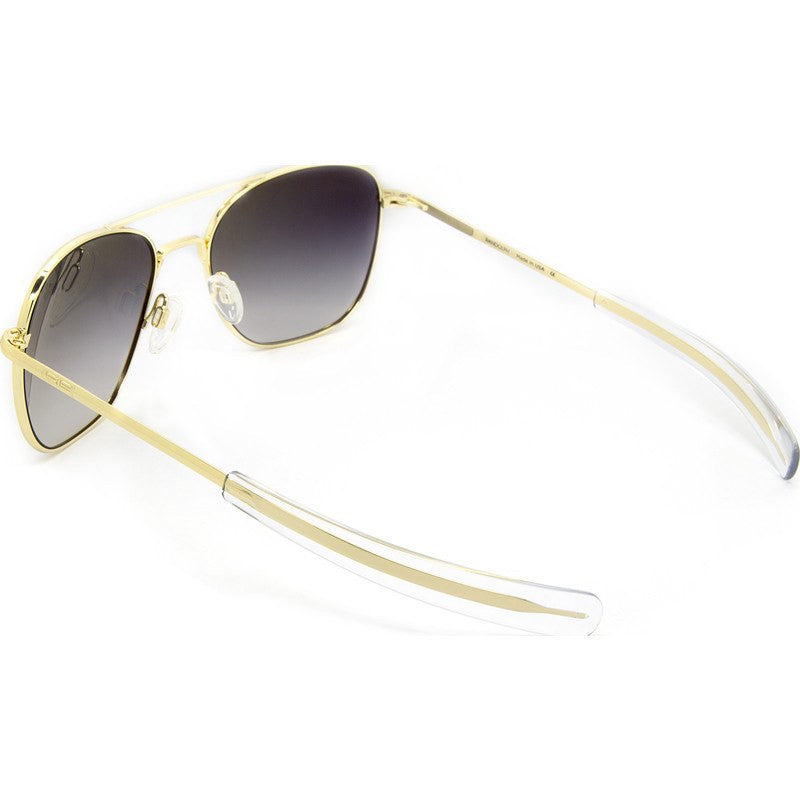 Randolph Engineering Aviator 23K Gold Plated Sunglasses | Gray Gradient Bayonet