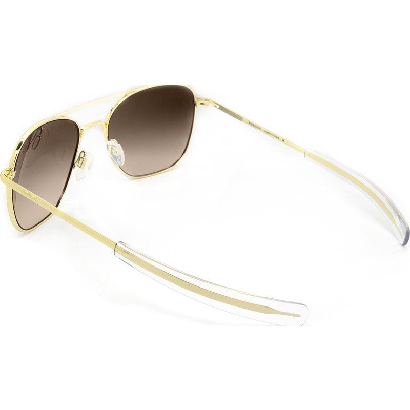 Randolph Engineering Aviator 23K Gold Plated Sunglasses | Tan Gradient Bayonet