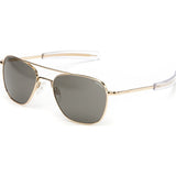 Randolph Engineering Aviator 23K Gold Plated Sunglasses | Gray Glass Bayonet