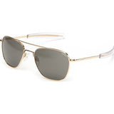 Randolph Engineering Aviator 23K Gold Plated Sunglasses | Gray Polarized Bayonet