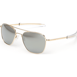 Randolph Engineering Aviator 23K Gold Plated Sunglasses | Gray Flash Mirror Glass Bayonet 55MM AF51663