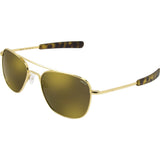 Randolph Engineering Aviator 23K Gold Sunglasses | Gold Flash Mirror Polarized Glass Bayonet 55MM AF51676