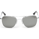 Randolph Engineering Aviator Bright Chrome Sunglasses | Gray Flash Mirror Glass Skull 55MM AF53463