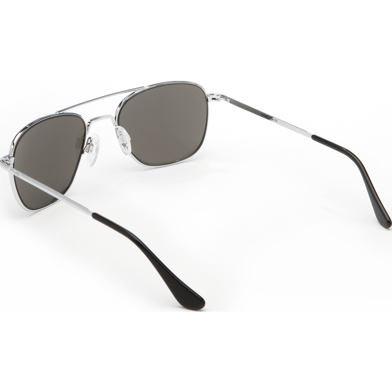 Randolph Engineering Aviator Bright Chrome Sunglasses | Gray Flash Mirror Glass Skull 55MM AF53463