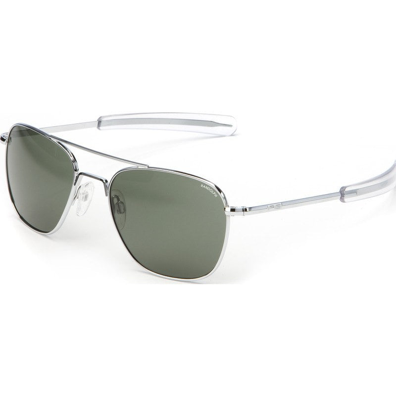 Randolph Engineering Aviator Bright Chrome Sunglasses | AGX Green Bayonet