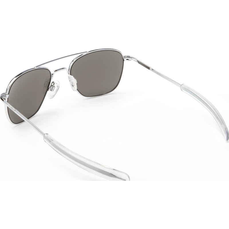 Randolph Engineering Aviator Bright Chrome Sunglasses | Gray Flash Mirror Glass Bayonet 55MM AF53663