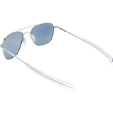 Randolph Engineering Aviator Bright Chrome Sunglasses | Blue Hydro Glass Bayonet 55MM AF53674