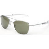 Randolph Engineering Aviator Matte Chrome Sunglasses | Gray Bayonet