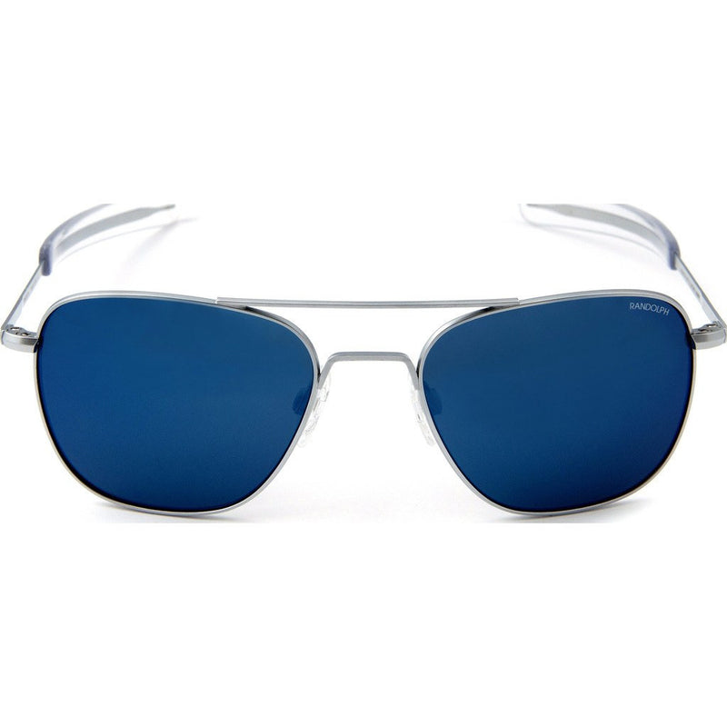 Randolph Engineering Aviator Matte Chrome Sunglasses | Blue Sky PC Bayonet 55MM AF54668-PC/58MM AF84668-PC