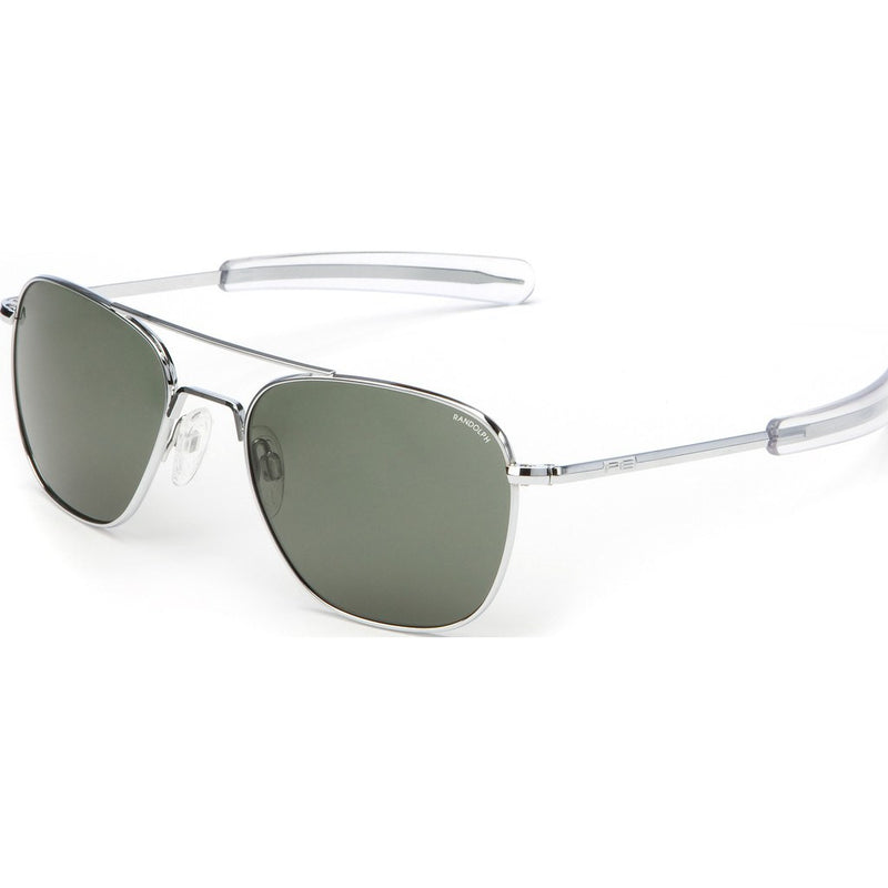 Randolph Engineering Aviator 23K White Gold Plated Sunglasses | AGX Polarized Glass Bayonet