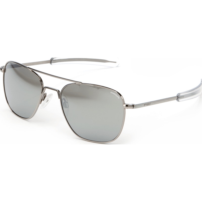 Randolph Engineering Aviator Gunmetal Sunglasses | Gray Flash Mirror Glass Bayonet 58MM AF8R663