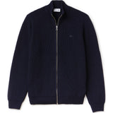 Lacoste Stripe Accented Men's V-Neck Sweater | Navy Blue
