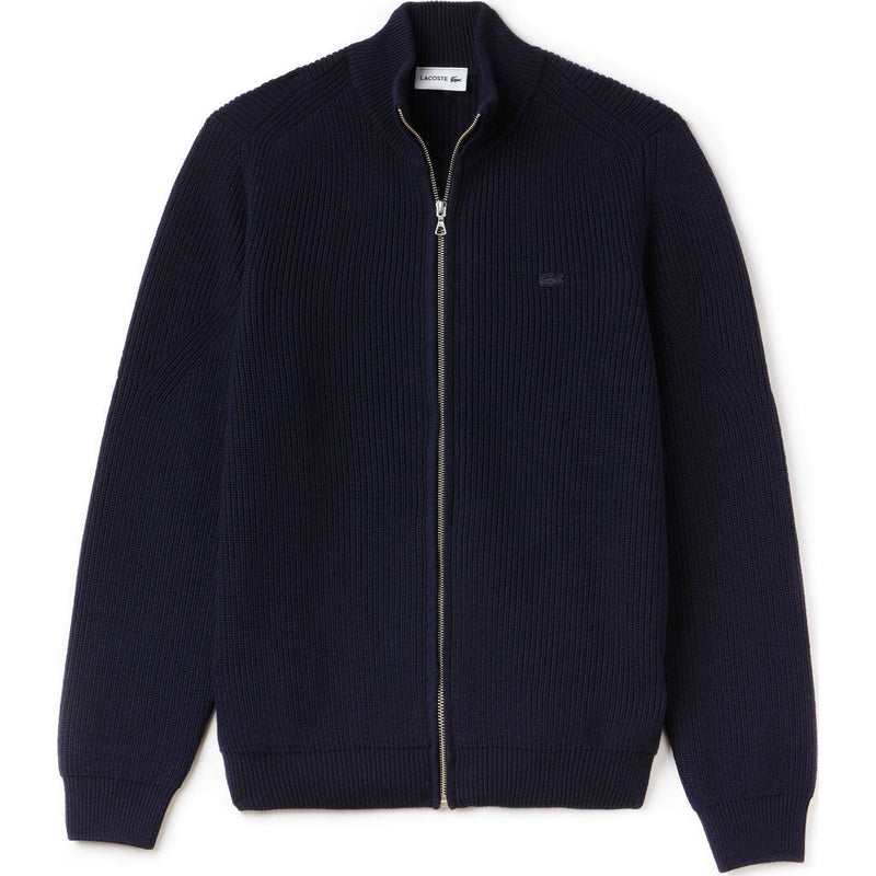 Lacoste Stripe Accented Men's V-Neck Sweater | Navy Blue