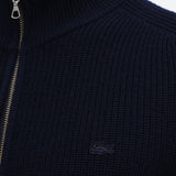 Lacoste Stripe Accented Men's V-Neck Sweater | Navy Blue