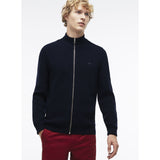 Lacoste Stripe Accented Men's V-Neck Sweater | Navy Blue