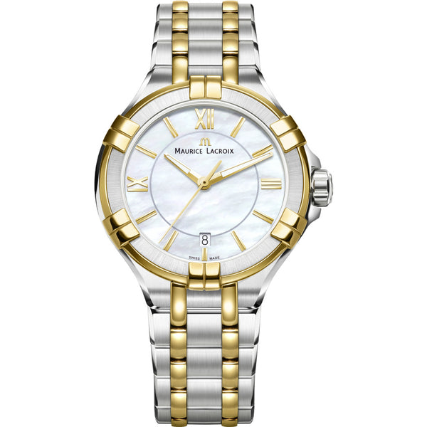 Maurice Lacroix Women's Aikon 35mm Watch  | Silver/Gold AI1006-PVY13-160-1
