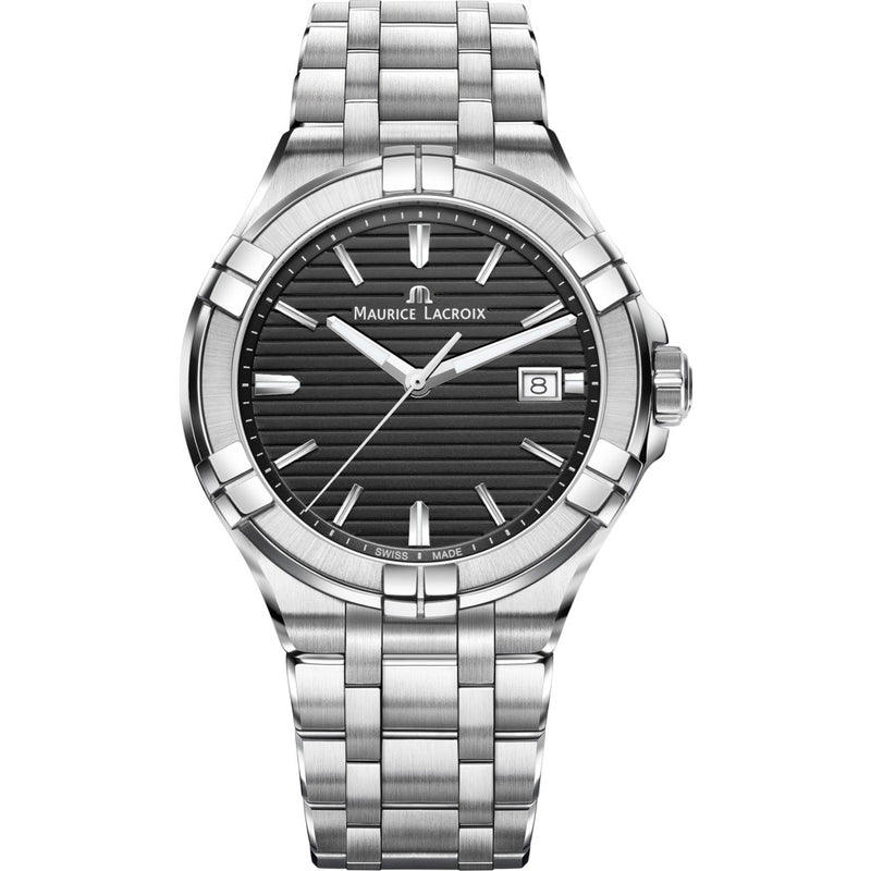 Maurice Lacroix Men's Aikon 42mm Watch | Silver/Black AI1008-SS002-331-1