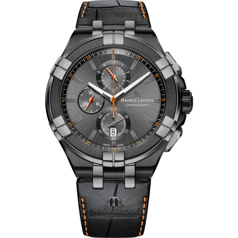 Maurice Lacroix Aikon Chronograph 44mm Watch | Anthracite AI1018-PVB01-334-1