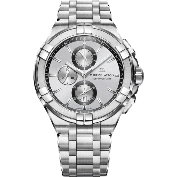 Maurice Lacroix Aikon Chronograph 44mm Watch | Silver AI1018-SS002-130-1