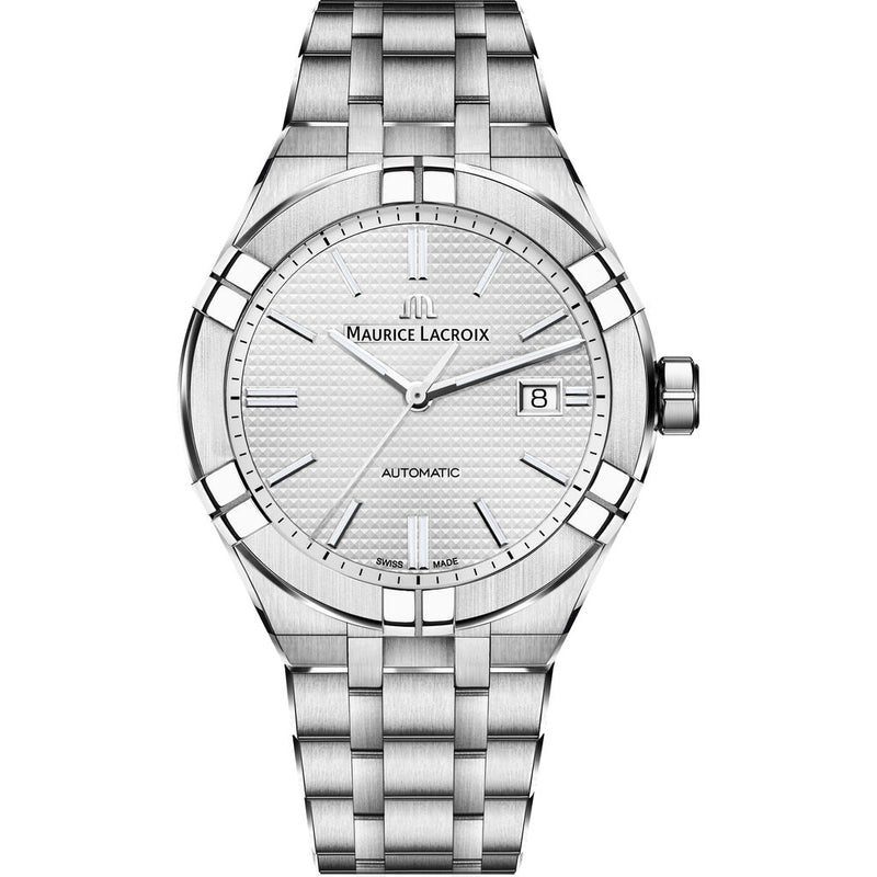 Maurice Lacroix Men's Aikon Automatic 42 mm Watch | Silver AI6008-SS002-130-1