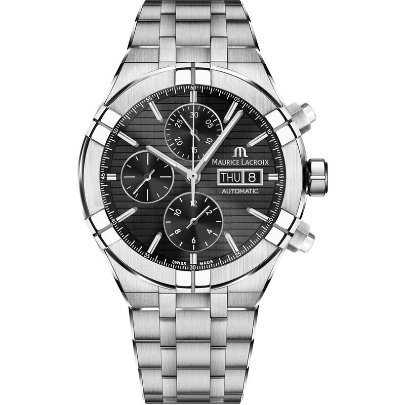 Maurice Lacroix Aikon Automatic Chronograph 44mm Watch | Black AI6038-SS002-330-1