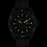 Armourlite Navigator AL1001 Black-Green-Yellow Tritium Watch | Rubber