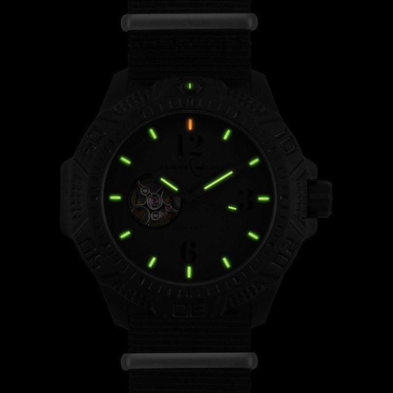 Armourlite Caliber Automatic AL1204 All Black Watch | Nylon
