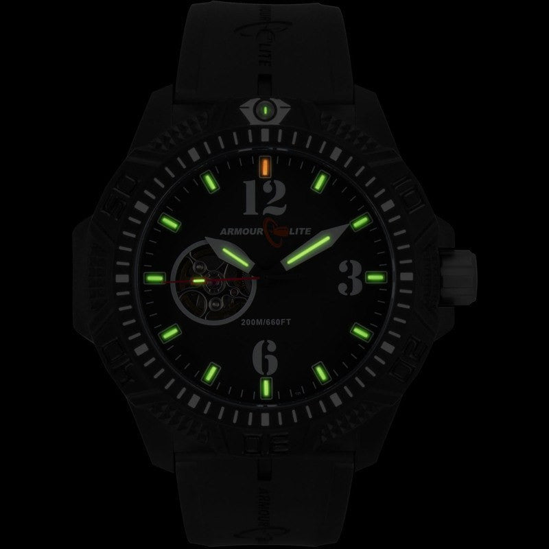 Armourlite Caliber Automatic Men's Watch Black-Black | Rubber AL1213