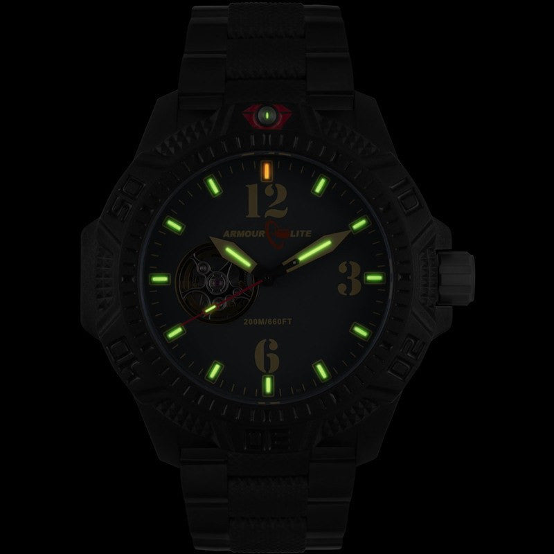 Armourlite Caliber Automatic AL1221 Black-Gold Watch | PVD Steel