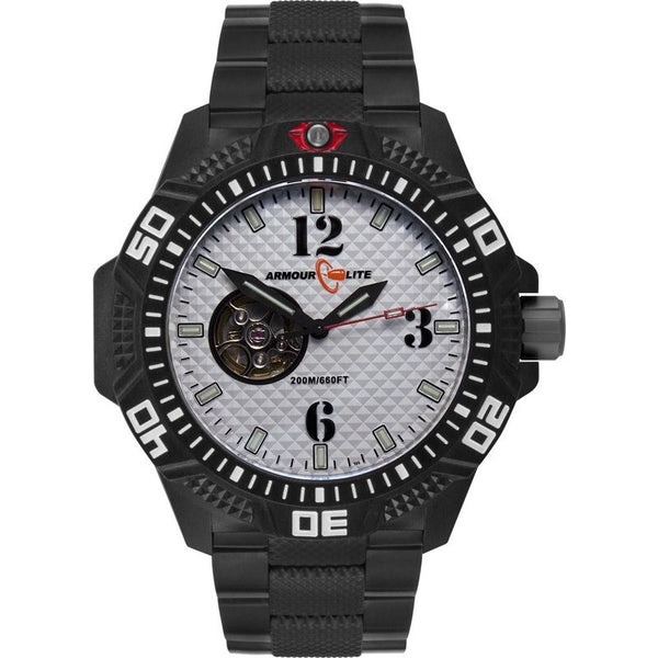 Armourlite Caliber Automatic AL1222 White-Green Watch | PVD Steel
