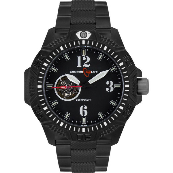 Armourlite Caliber Automatic AL1223 Black-Green Watch | PVD Steel