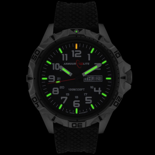 Armourlite Professional AL1411 Silver Watch | Rubber