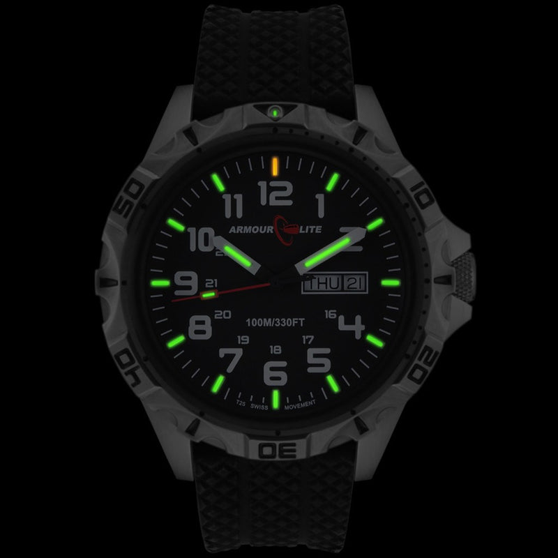 Armourlite Professional AL1411 Silver Watch | Rubber