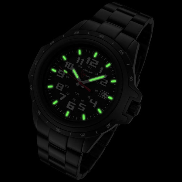 Armourlite ColorBurst Shatterproof Men's Watch Black-White | Steel AL220